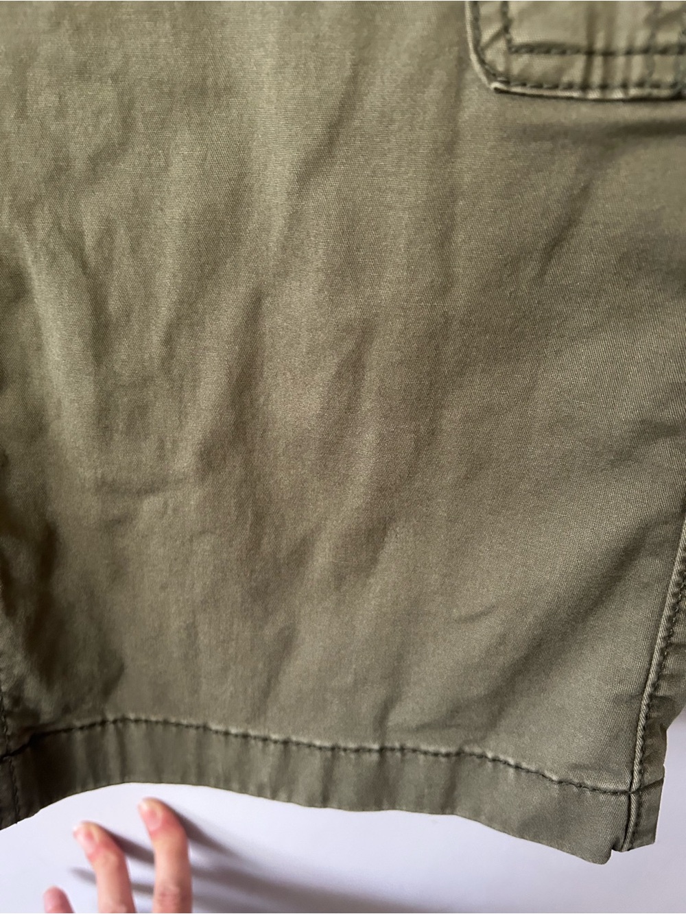 Hollister Y2K style Utility Cargo Pants Olive Green Baggy Wide Leg 2R 26W GUC - Picture 7 of 9